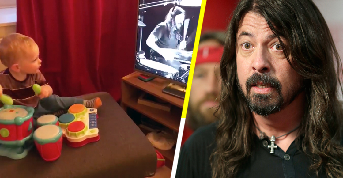 Un bebé de 17 meses prueba que es “mejor” baterista que Dave Grohl