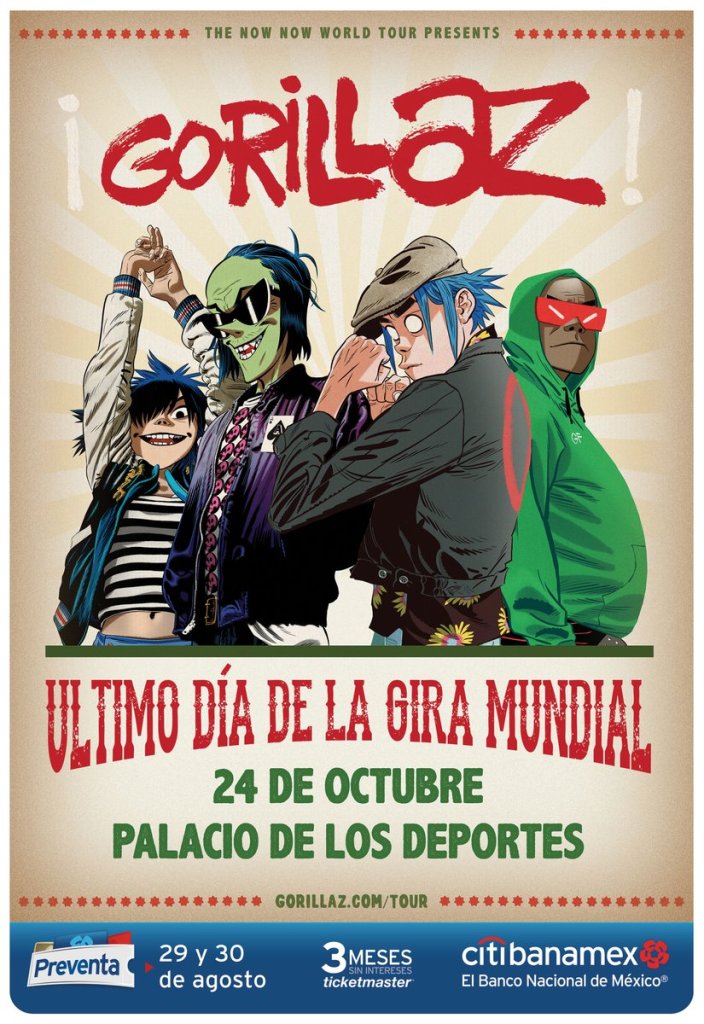 ¡Confirmado! Gorillaz regresa a México y al Palacio de los Deportes