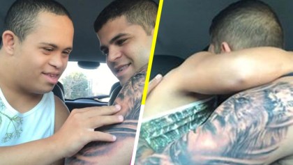 La reacción de un hombre con Síndrome de Down al ver su cara en un tatuaje