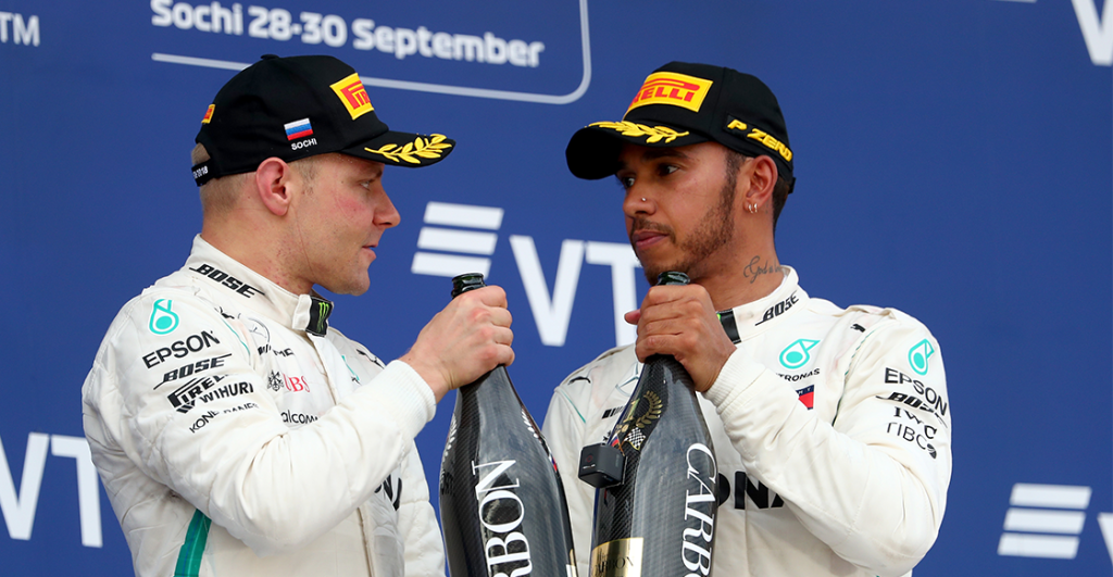 Bottas y Lewis Hamilton