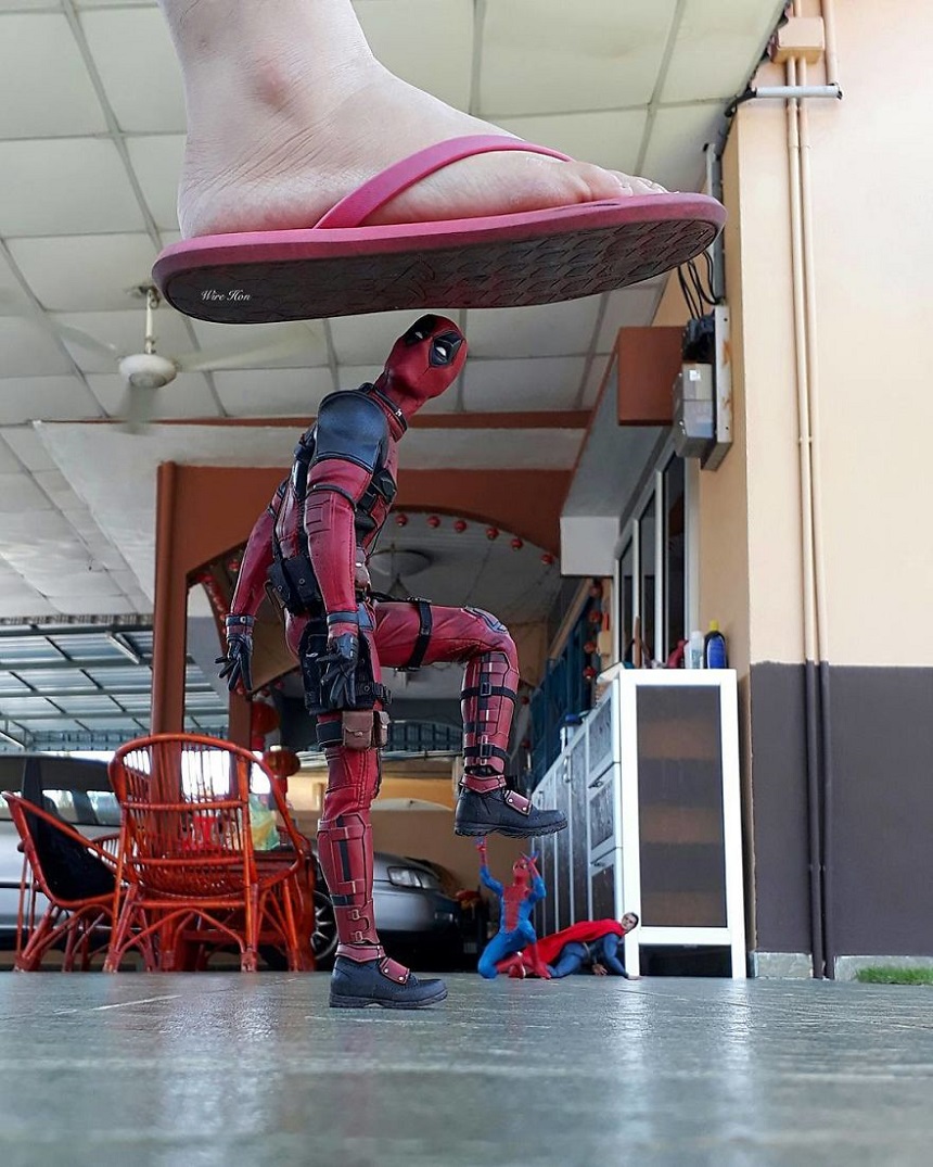 Fotos con figuras de Superhéroes - Deadpool