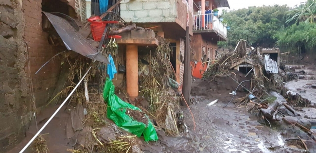 Afectaciones en Michoacán pro las intensas lluvias.