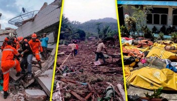 Devastación tras el terremoto y el tsunami que azotaron varias zonas de Indonesia