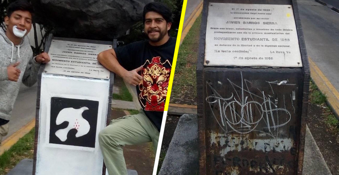 Y sin ayuda del gobierno, restauran placa de Javier Barros Sierra en Insurgentes