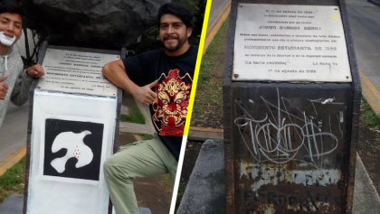 Y sin ayuda del gobierno, restauran placa de Javier Barros Sierra en Insurgentes