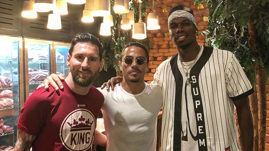 Messi y Pogba ‘aprendieron a cocinar’ con ‘Salt Bae’ en su encuentro en Dubai