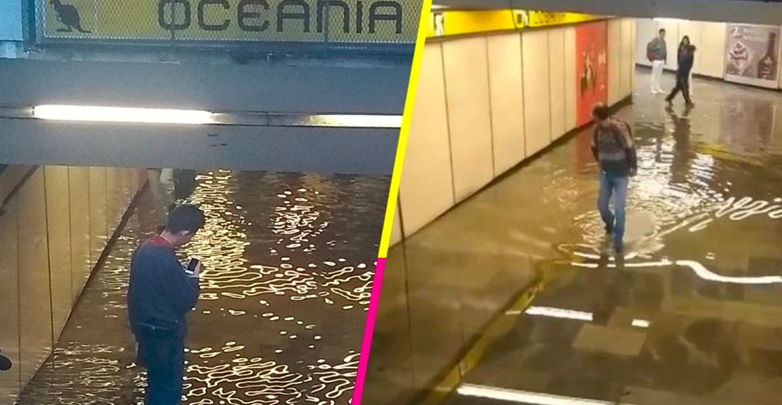 Una mañana difícil: fuga en la estación Oceanía inunda entrada del Metro