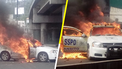 Saqueos e incendios de patrullas ante el bloqueo en la México-Pachuca