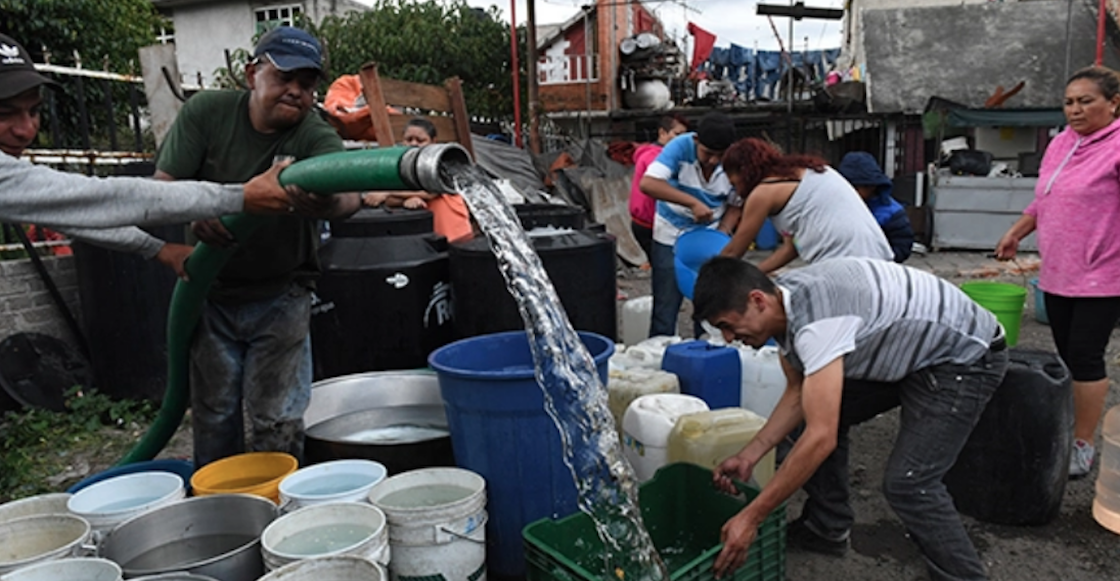 Y, ¿cómo estuvo el megacorte en su primer día? Entre agua 'café' y viajes de pipas