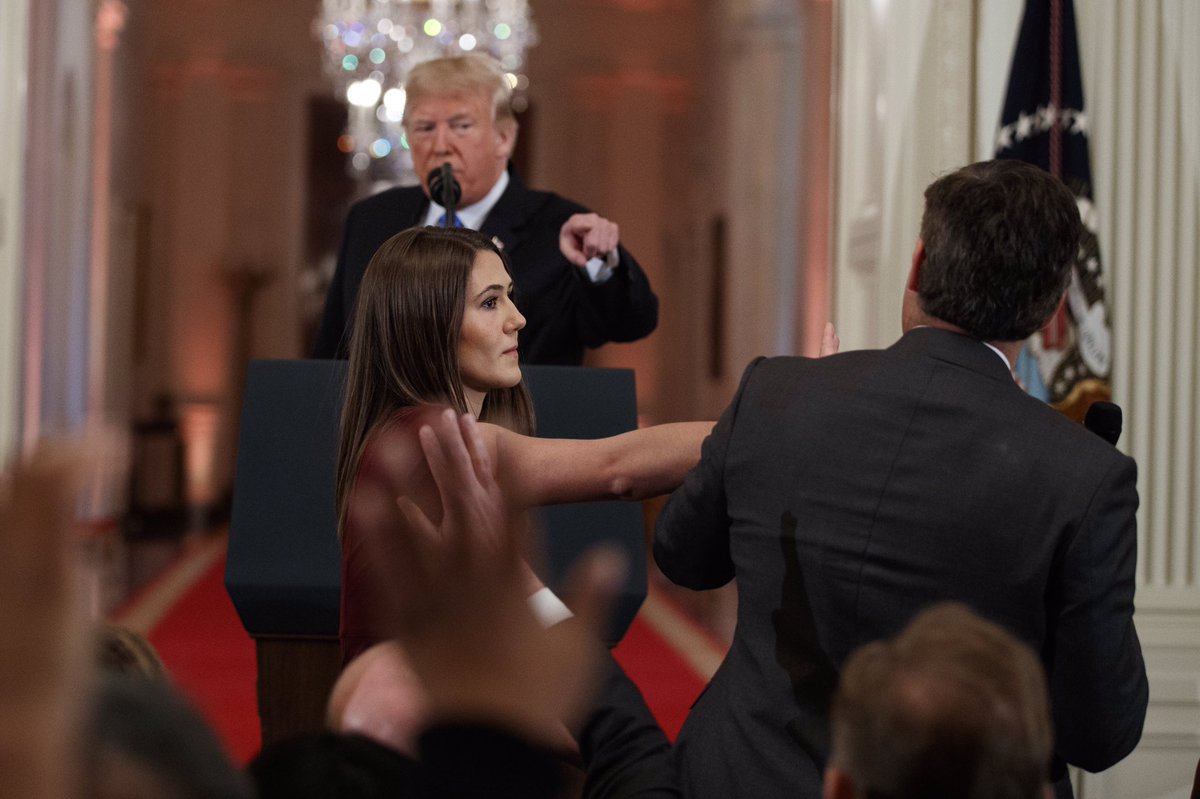 Jim Acosta y Donald Trump