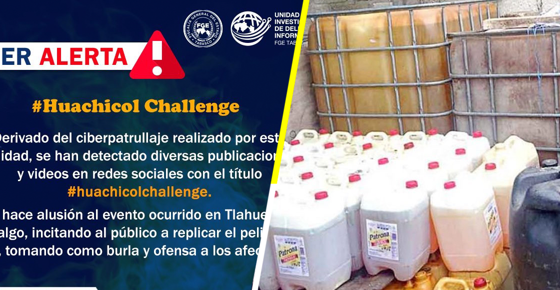 Fiscalía General de Tabasco alerta contra el #HuachicolChallenge