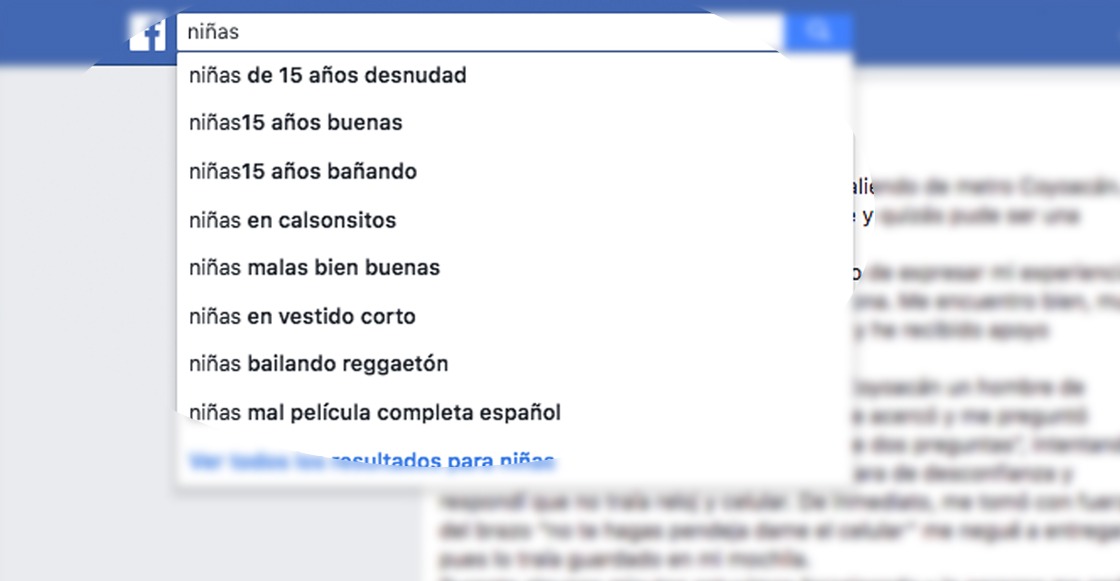 ¡Qué rayos México! Esto es lo que te sale en el buscador de Facebook cuando escribes "niños" y "niñas"