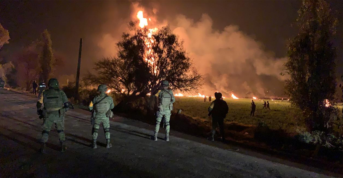 Se reporta explosión de una toma clandestina en un ducto de Pemex en Tlahuelilpan, Hidalgo