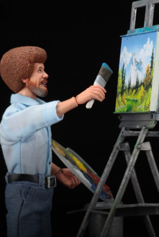 ¡TOMEN TODO MI DINERO! NECA creó una figura coleccionable de Bob Ross