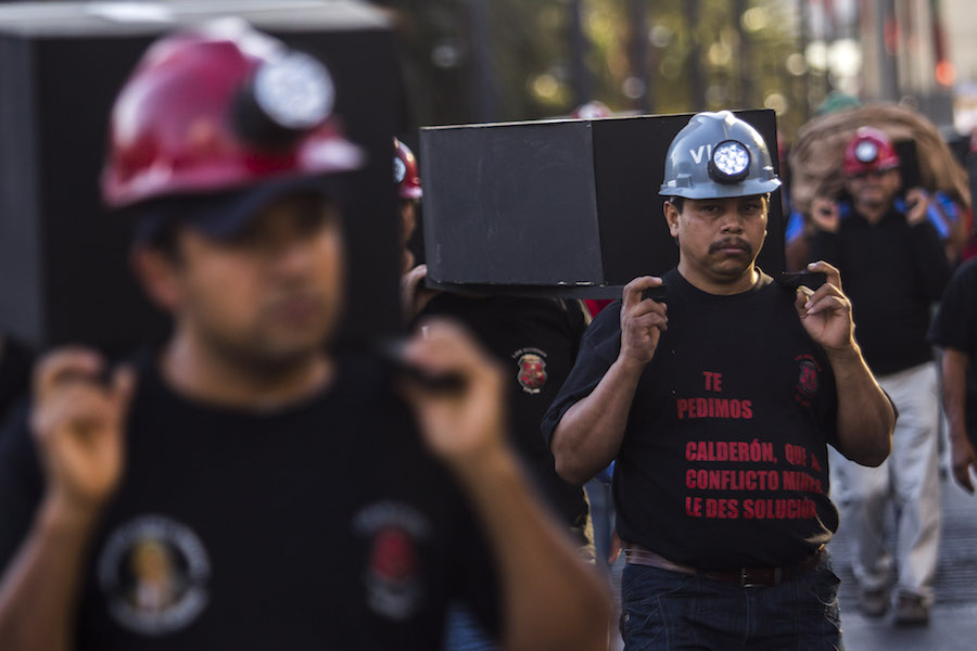 Manifestación Mineros pasta de conchos