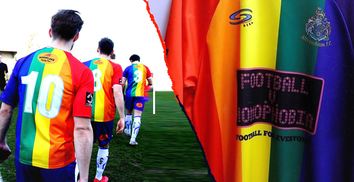 Altrincham entra em campo com as cores da bandeira LGBT em seu uniforme -  Futebol - UOL Esporte