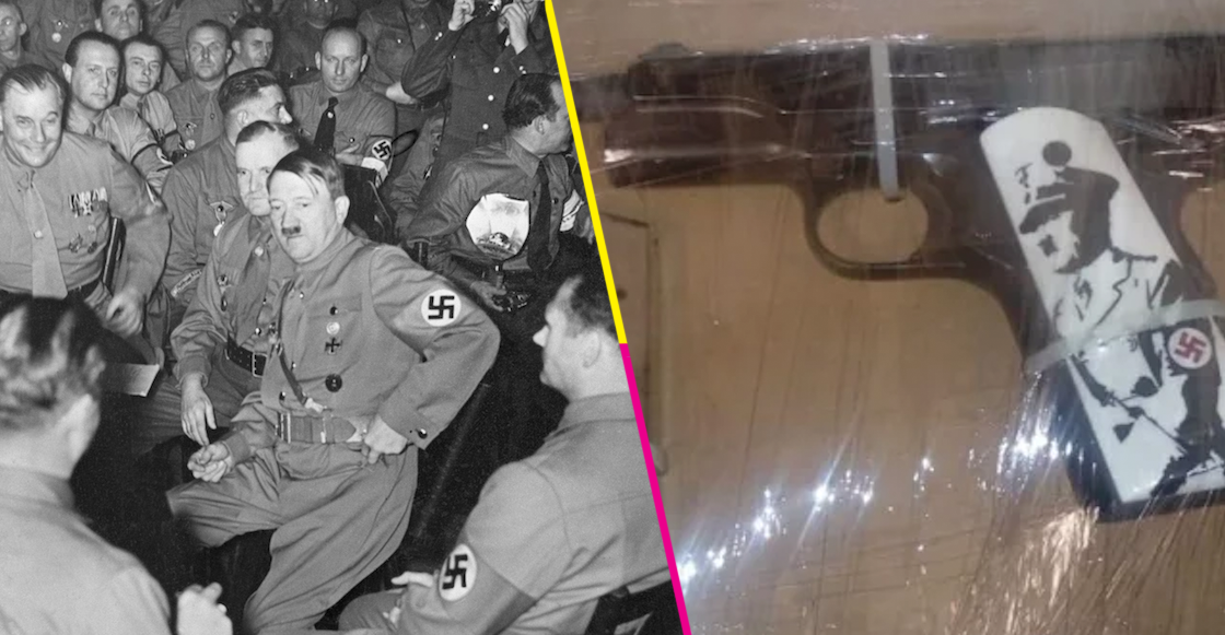 Y, ¿la pistola del Chapo? En Sinaloa detienen a sujeto que portaba un arma con la imagen de Hitler