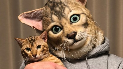 Máscaras que lucen idénticas al rostro de sus mascotas