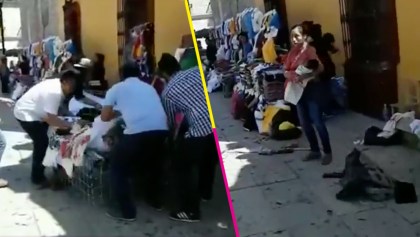 Presuntos inspectores retiran de forma violenta puesto de mujer indígena en Oaxaca