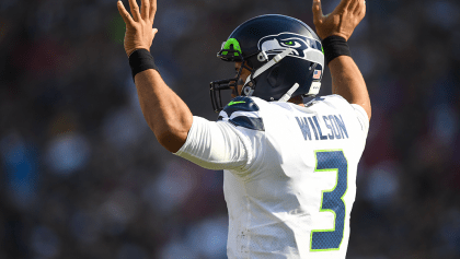 Russell Wilson celebrando un TD