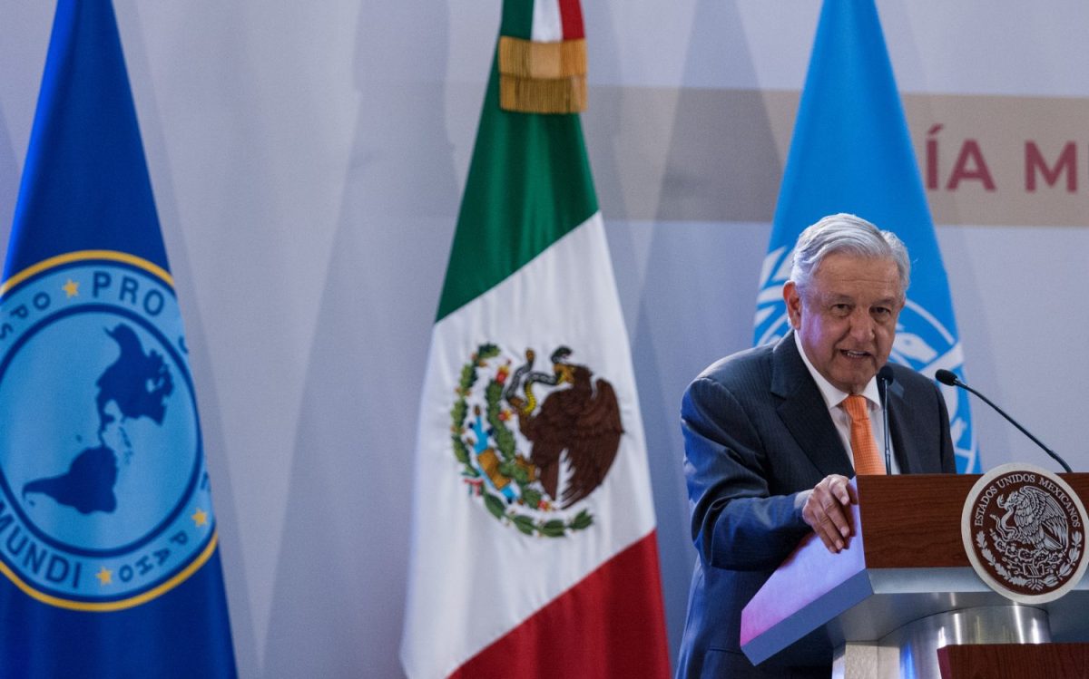 CIUDAD DE MÉXICO, 09ABRIL2019.- Andrés Manuel López Obrador, presidente de México, durante la presentación del Informe de la Comisión de Alto Nivel “Salud Universal en el siglo XXI: 40 años de Alma-Ata”.