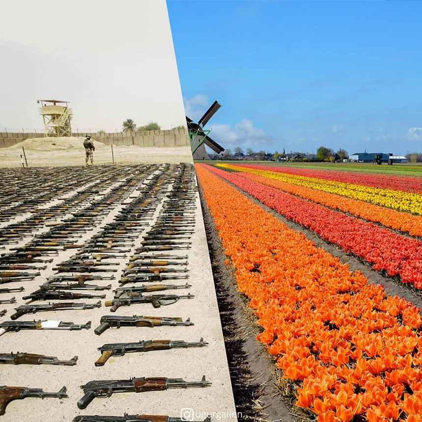 El universo paralelo entre la guerra y la paz, en una galería de fotos