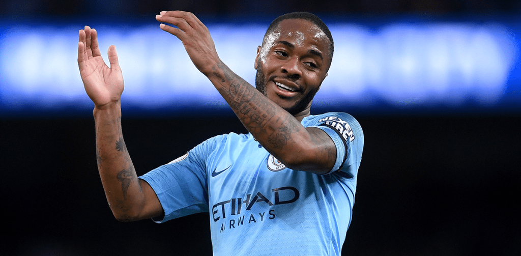 Raheem Sterling con el Manchester City