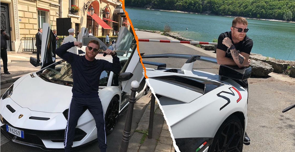 Canelo' presume su Lamborghini de  millones en el GP de Mónaco