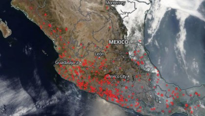 ¡Wow! Así se ven los incendios forestales en México desde el espacio