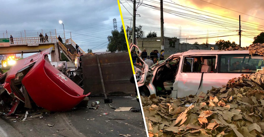 Accidente en la carretera Texcoco-Lechería dejó al menos 5 heridos; una persona falleció