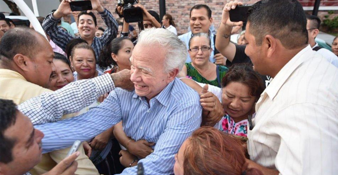 Andrés Granier regresa a Tabasco después de ser absuelto y así lo reciben