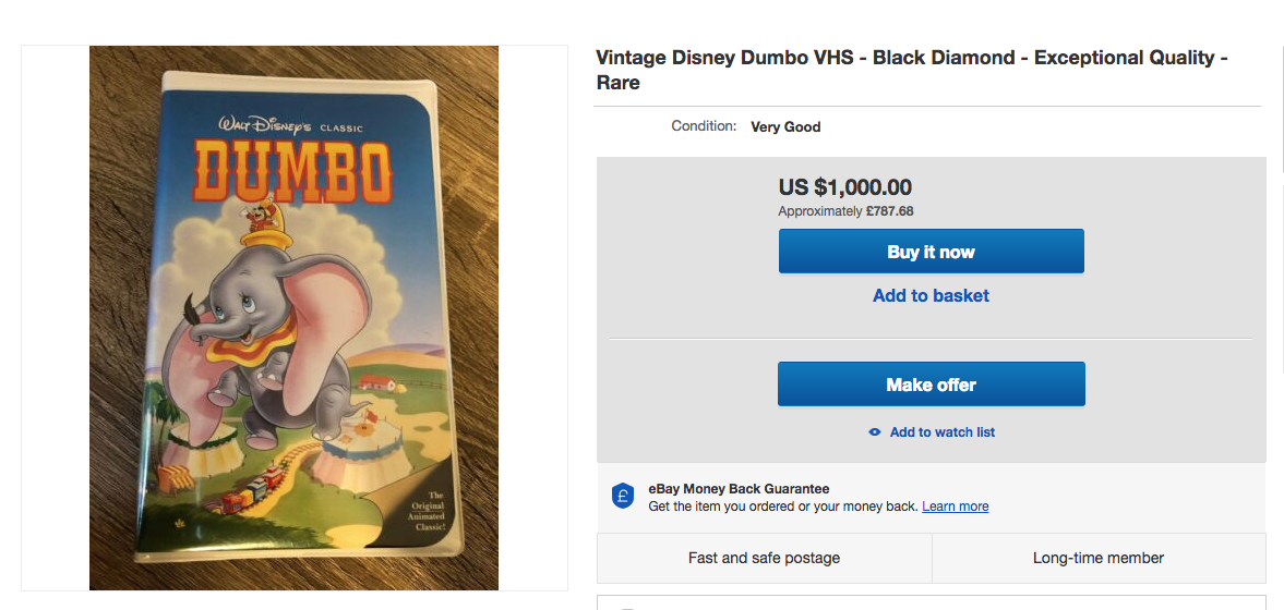 ¡Una minita de oro! VHS de Disney se venden por más de 300 mil pesos en internet