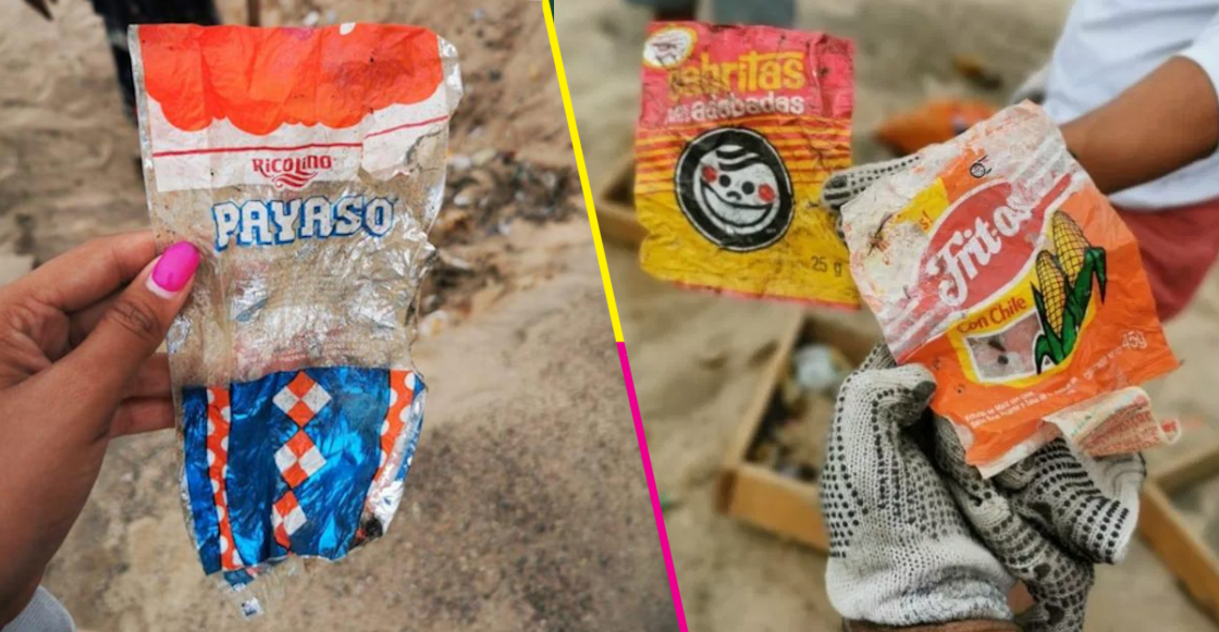 Hallan envolturas y plásticos de hace décadas en una playa de Mazatlán