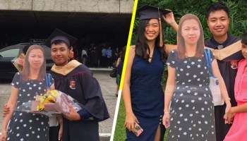 Este chico llevó una foto tamaño real de su mamá fallecida a su graduación y sí, estamos llorando