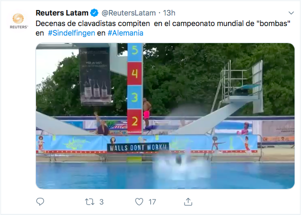 Así es el Campeonato Mundial de Clavados de Bombas “Splashdiving”