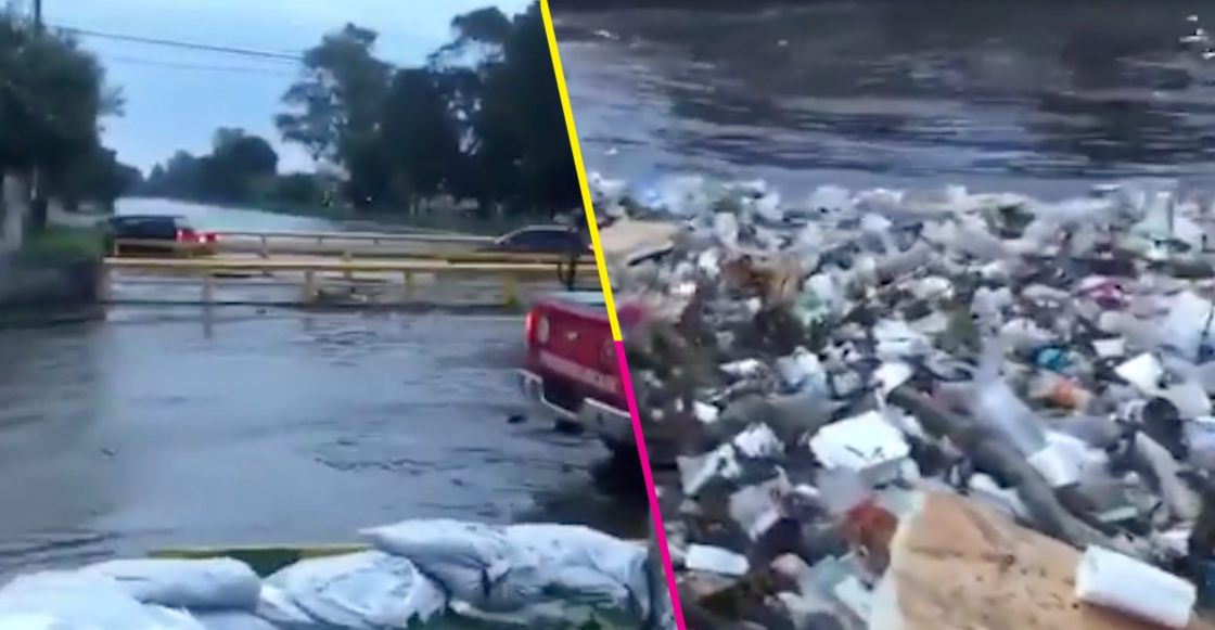 Fuertes lluvias y acumulación de basura provocan desbordamiento de ríos en Naucalpan