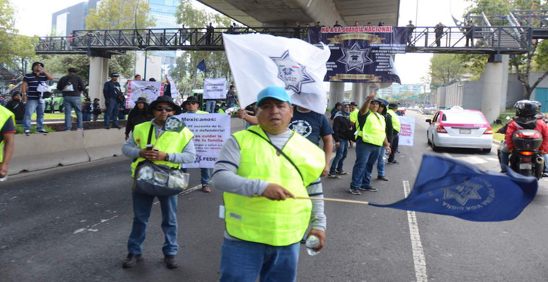 Manifestación-Policia-Federal-aeropuerto