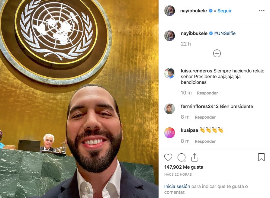 Nayib-Bukele-selfie-onu