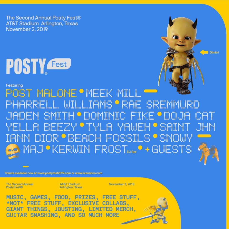 Post Malone anuncia el cartel de la segunda edición del Posty Fest 2019