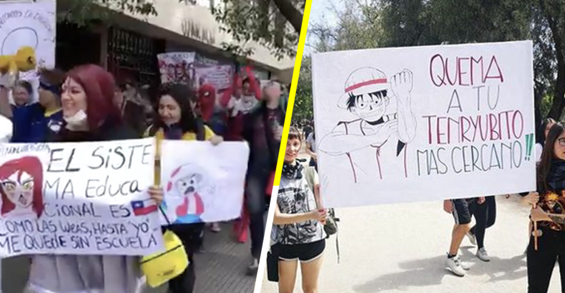 ¡Joya! Jóvenes otakus de Chile salen a manifestarse vestidos de sus personajes favoritos