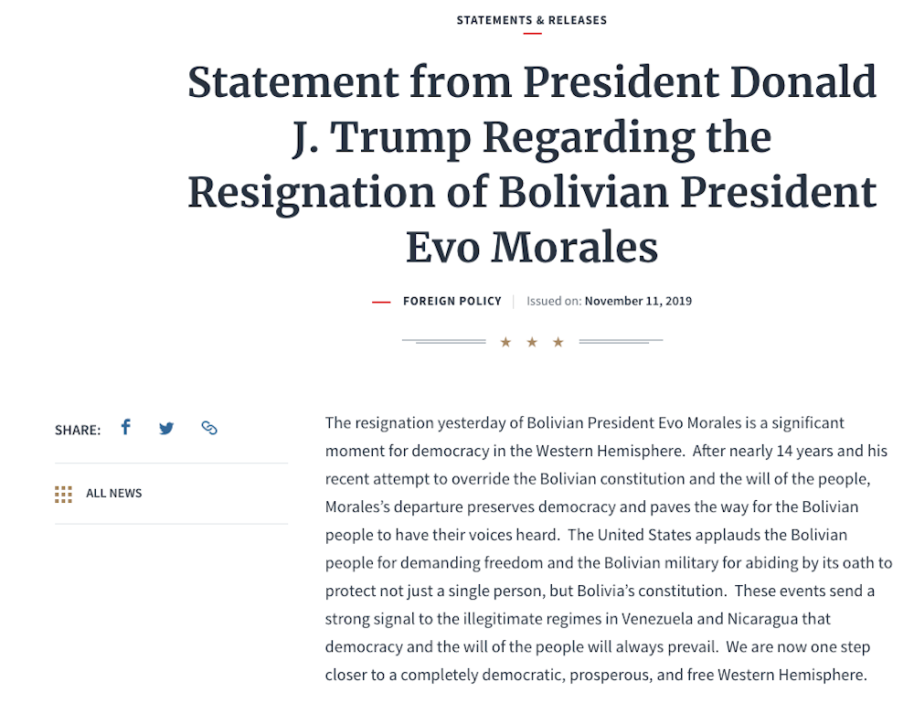 Comunicado-donald-Trump-evo-morales