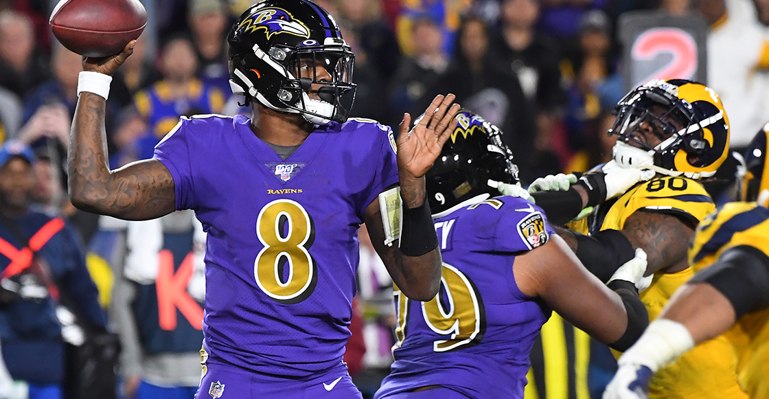 Lamar Jackson y los Ravens arrollaron a los Rams en Los Ángeles