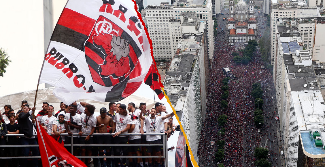 En imágenes y video: Flamengo celebró con miles de aficionados su título de la Copa Libertadores