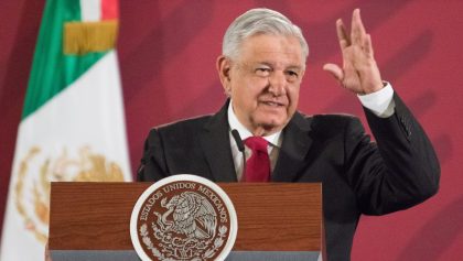 AMLO en su conferencia mañanera de prensa