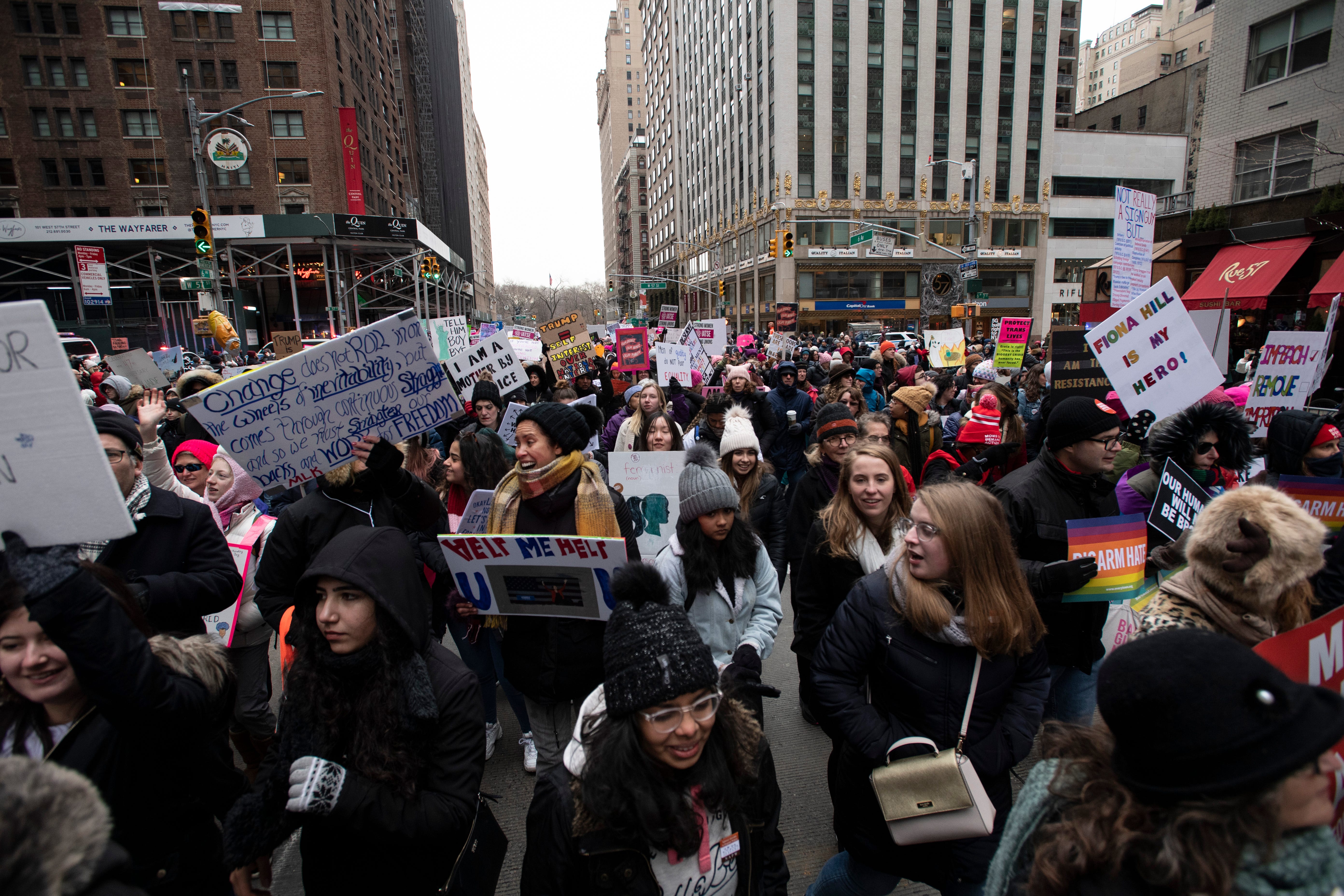 Marcha de las Mujeres en EU exige el fin de la presidencia de Donald Trump