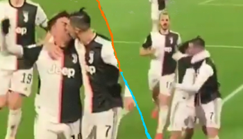 ¡Ah caray! El beso entre Cristiano Ronaldo y Dybala que se hizo viral