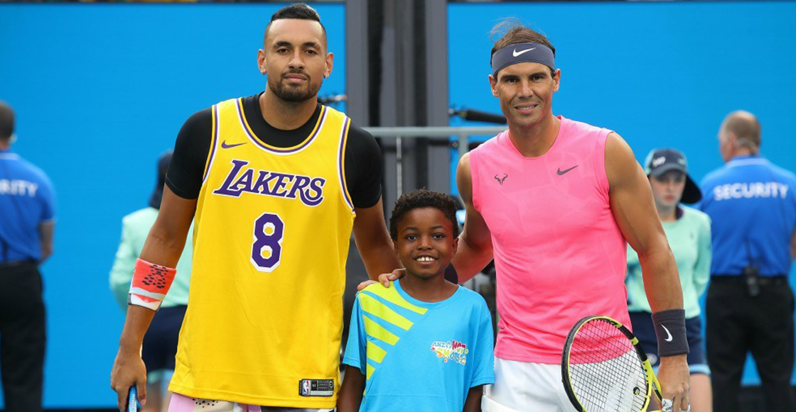 Kyrgios y Nadal homenajearon a Kobe Bryant en el Abierto de Australia