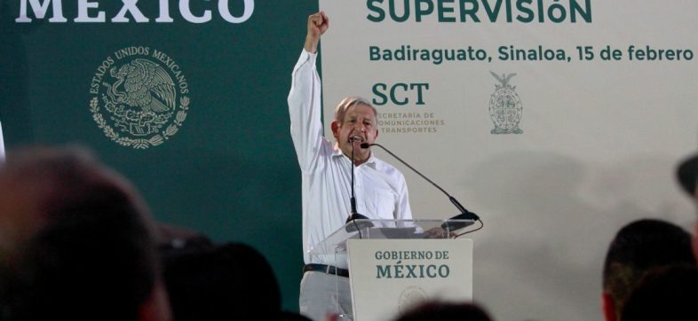 BADIRAGUATO, SINALOA, 15FEBRERO2019.- El presidente de México, Andrés Manuel López Obrador, visitó el municipio de Badiraguato este día para supervisar los trabajos de la carretera Badiraguato-Guadalupe y Calvo, Chihuahua.