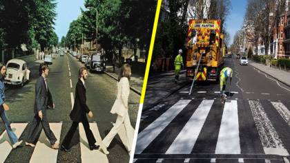 Gracias al confinamiento lograron pintar el crucero de Abbey Road