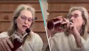 #TodosSomosMerylStreep: La actriz bebe whiskey directo de la botella y se hace viral